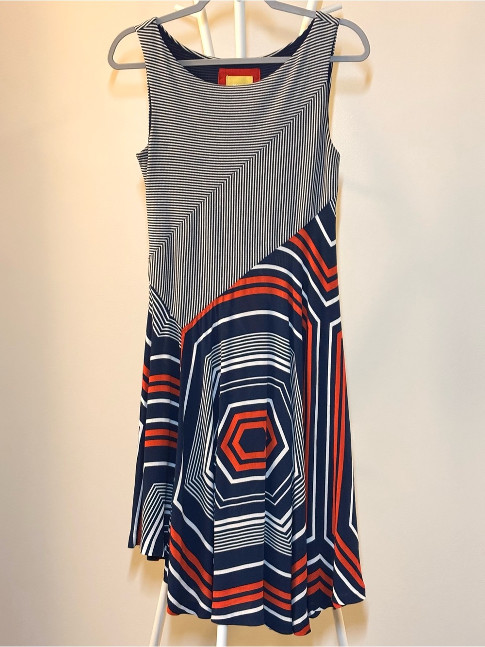 Maeve Anthropologie Cameron Asymmetrical Striped Dress Size XS